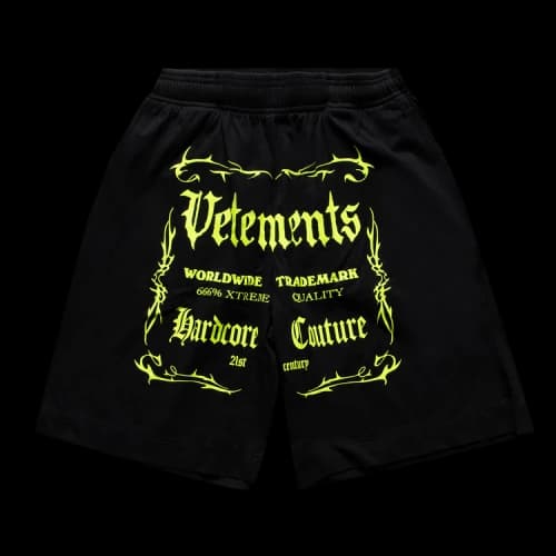 Vetements Black Label Logo Shorts 'Black'