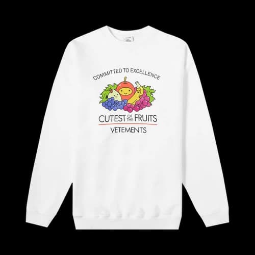 Vetements Cutest Of The Fruits Logo Sweatshirt 'White'