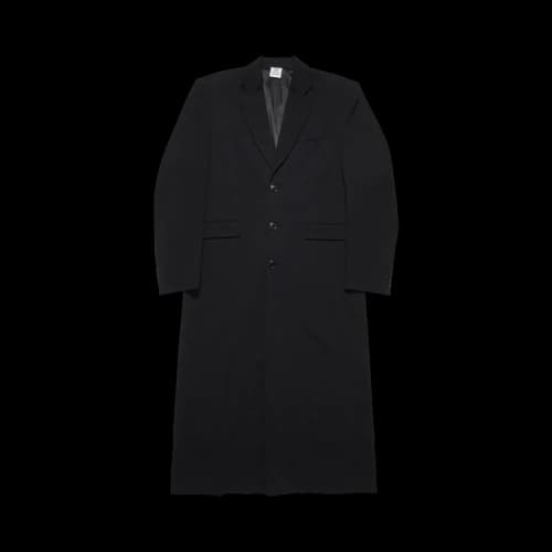 Vetements Boxy Single Breasted Jersey Tailored Coat 'Black'