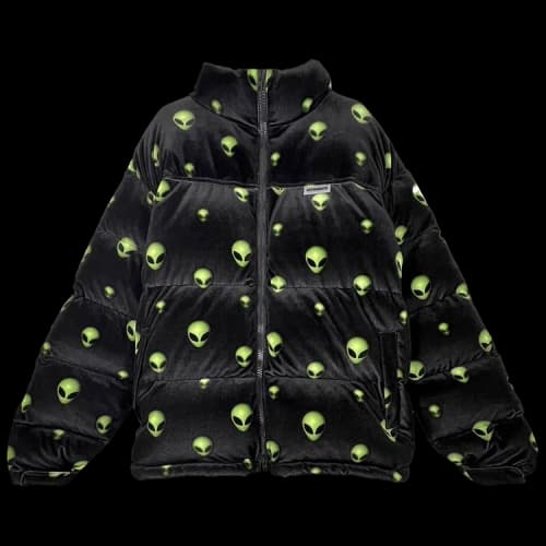 Vetements Extraterrestrial Velvet Puffer Jacket 'Extraterrestrial'