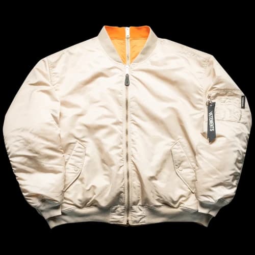 Vetements Double Zip Bomber 'Cream'