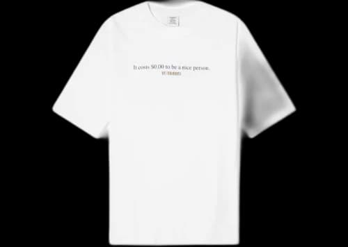 Vetements Nice Person T-shirt White