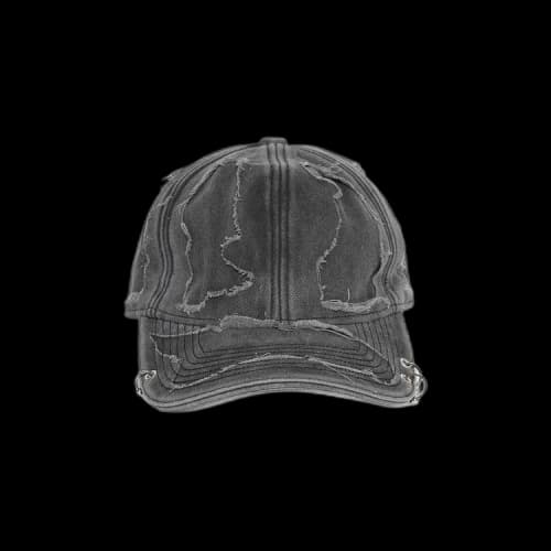 Vetements Fully Distressed Piercing Cap 'Black'