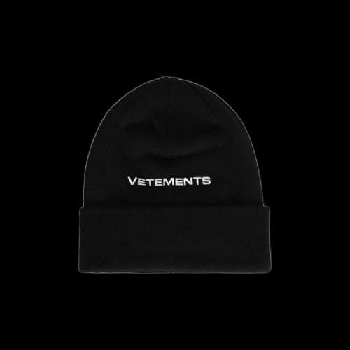 Vetements Logo Beanie 'Black'
