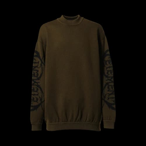 Vetements Metal Sleeve Logo Sweater 'Khaki'
