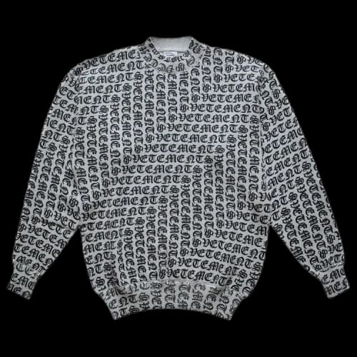 Vetements Gothic Monogram Sweater 'Grey'