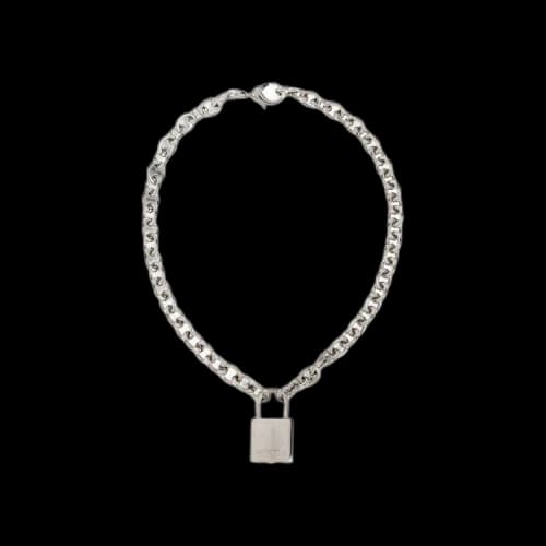Vetements Padlock Logo Necklace 'Silver'