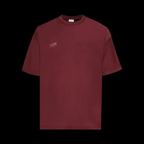 Vetements Inside Out Label T-Shirt 'Bordeaux'