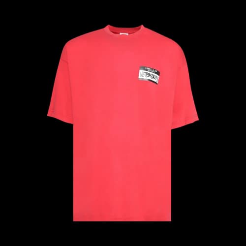 Vetements Hello My Name Is Vetements T-Shirt 'Red'