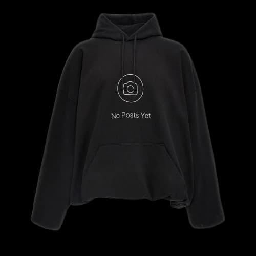 Vetements No Posts Cropped Boxy Hoodie 'Black'