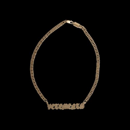 Vetements Gothic Logo Necklace 'Gold'