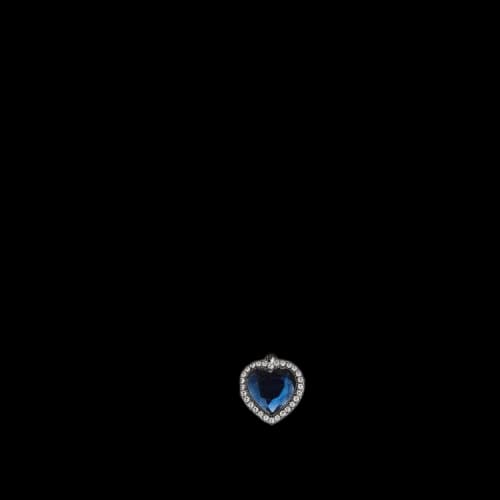 Vetements Crystal Heart Necklace 'Blue'