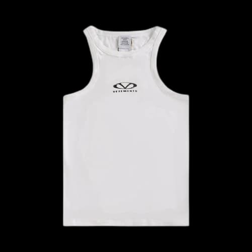 Vetements Oval Logo Tank Top 'White'