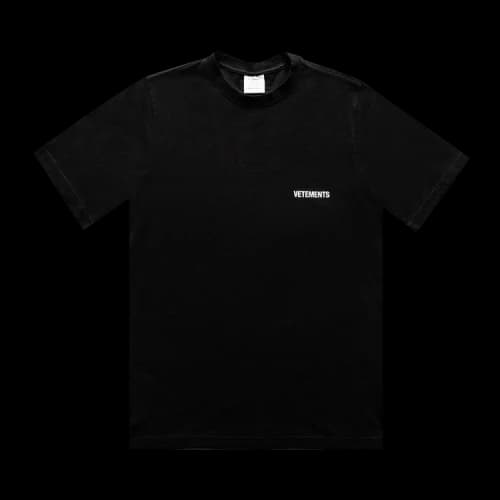 Vetements Logo Front Back T-Shirt 'Black'