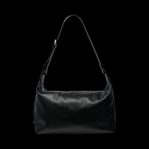 Marine Serre Smooth Leather Messenger Bag 'Black'