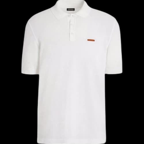 Ermenegildo Zegna piqué cotton polo shirt