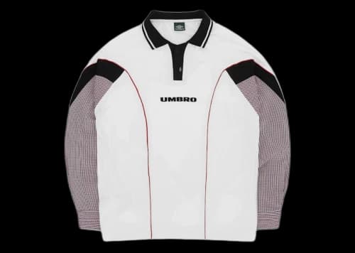 Umbro x Slam Jam Gingham Cut Up Polo White