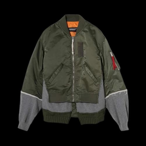 Undercover Destroyed Bomber Jacket 'Khaki'