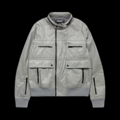 Undercover Zip Up Biker Jacket 'Grey'
