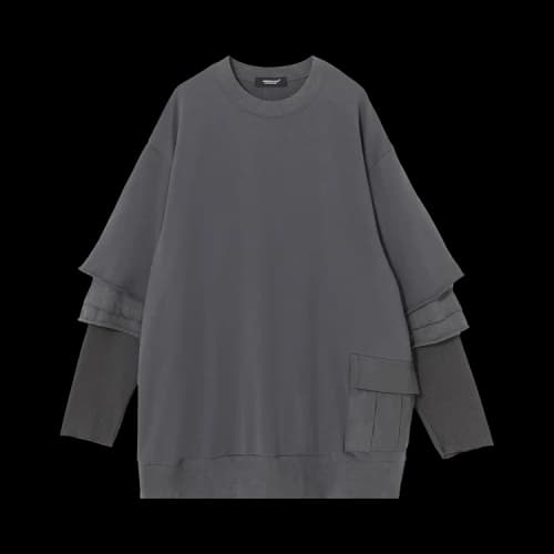 Undercover Double Layered-Sleeve Sweatshirt 'Charcoal'