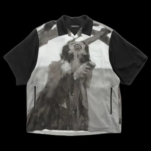 Undercover Print Polo Shirt 'Grey'