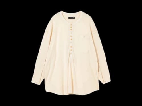 Undercover Oversized Henley Shirt Natural