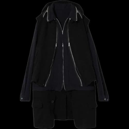 Undercover Double Zipper Parka 'Black'