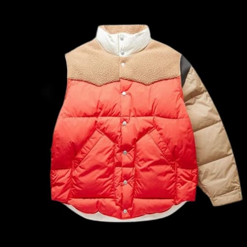 Undercover Panelled Puffer Jacket 'Red'