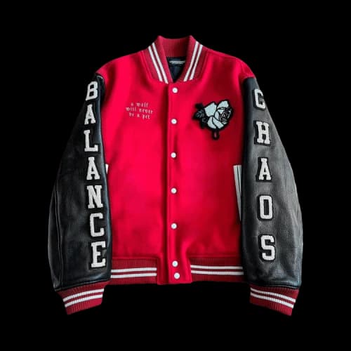 Undercover x Kamilla Tolnø Wolf Rose Varsity Jacket 'Red'