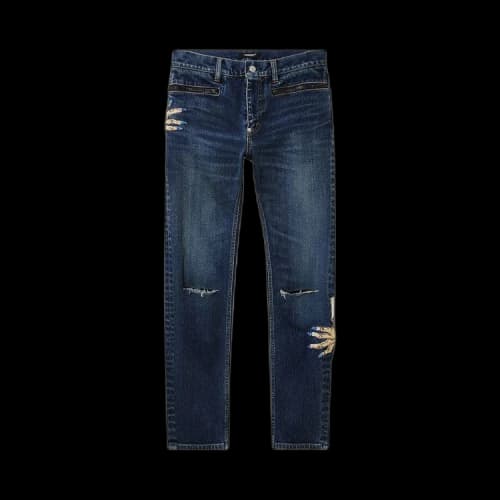Undercover Bead Embroidered Denim Jeans 'Indigo'