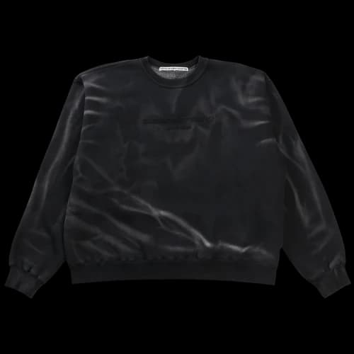 Alexander Wang Crease Wash Crewneck Sweatshirt 'Washed Black'
