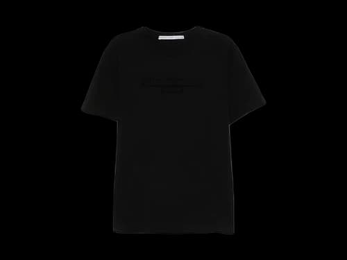 Alexander Wang Distressed Logo Short Sleeve Tee Black