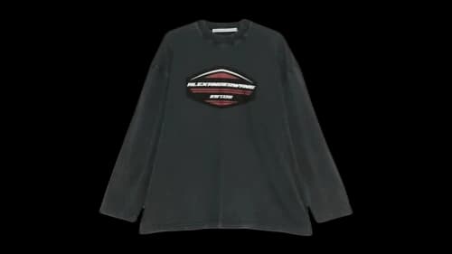 Alexander Wang Graphic Print L/S Pull Overshirt Washed Black