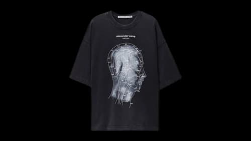 Alexander Wang Eastern Medicine Graphic Short Sleeve Tee Washed Black