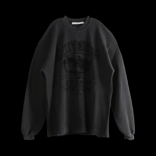 Alexander Wang Boxy Long-Sleeve Graphic T-Shirt 'Washed Black'
