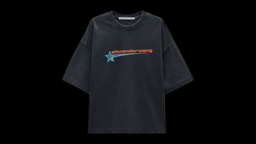 Alexander Wang Boxy Graphic Tee Washed Black