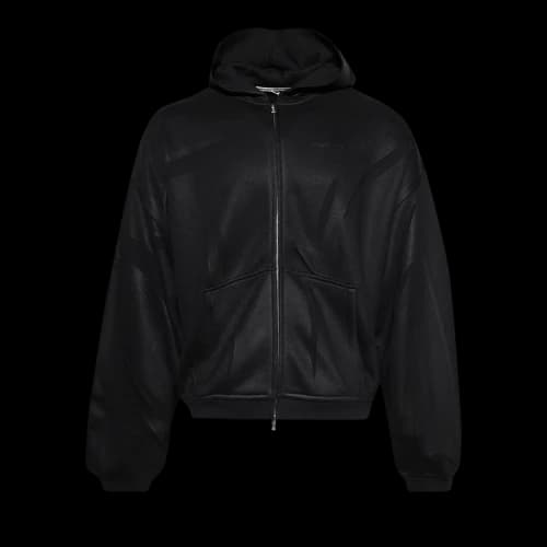 Alexander Wang Creased Zip-Up Hoodie 'Black'