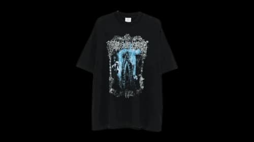 Vetements Cof Butterfly Oversized T-shirt Washed Black