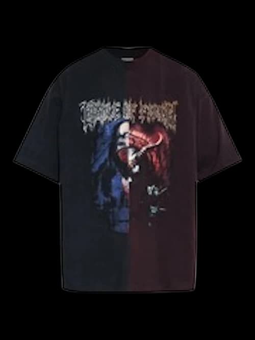 Vetements Cof Cut-Up Oversized T-shirt Black Red