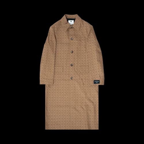Marine Serre Regenerated Moon Diamant Tailoring Jacquard Coat 'Brown'