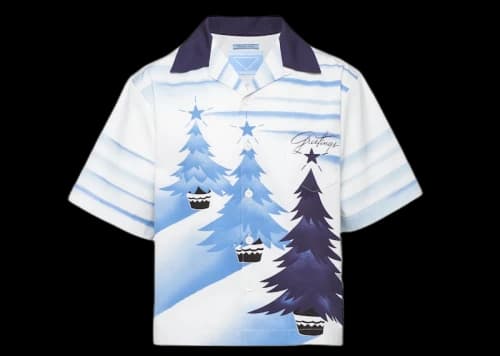Prada Timecapsule December 2019 Poplin Shirt Navy