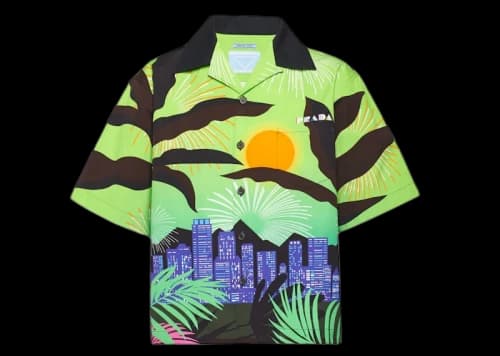 Prada Timecapsule February 2020 Poplin Shirt Green