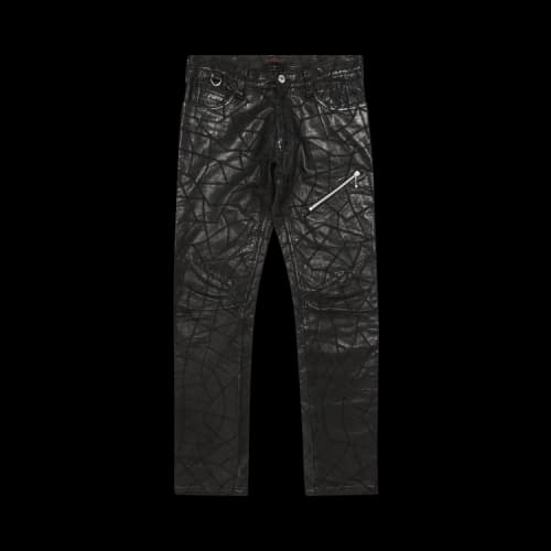 Vintage Undercover Paper Doll Leather Patchwork Pants 'Black'