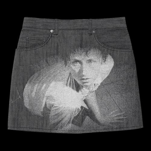 Undercover Jacquard Denim Skirt 'Black'