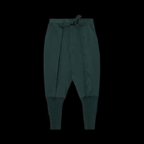 Undercover Mononoke Tapered Cropped Trousers 'Green'