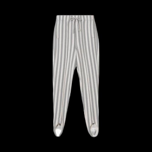 Undercover Mononoke Stirrup Pants Vertical Stripes 'Grey'
