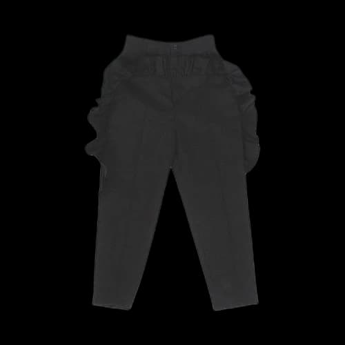 Undercover Ruffle-trimmed Tapered Trousers 'Black'