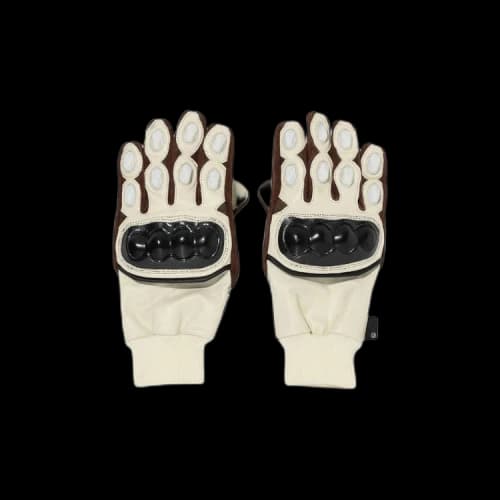 Undercover Throne of Blood Embossed Leather Gloves 'White'