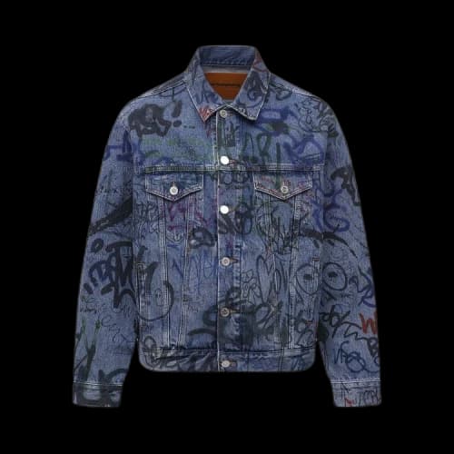 Vetements Graffiti Denim Jacket 'Blue'