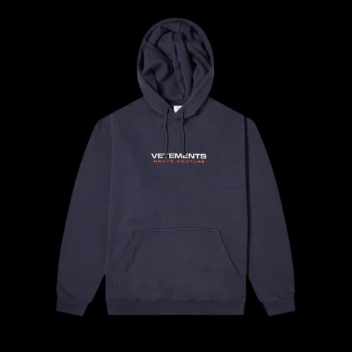 Vetements Logo Haute Couture Hoodie 'Navy'